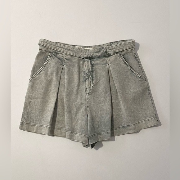 Ted Baker Malin Tailored Denim Shorts Wrap buckle waist pleated 32 - Picture 8 of 11